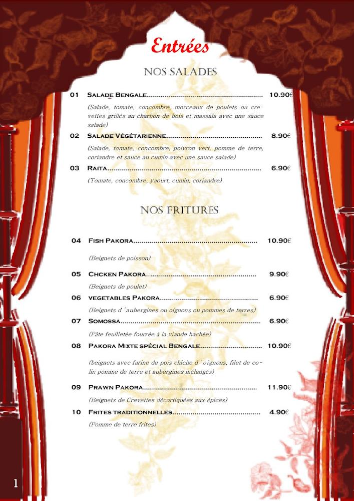 Le Tigre du Bengale - Menu Image 3